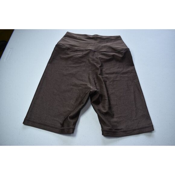 Offline by Aerie High Rise Crossover Waist Bike Shorts Brown Shine 7" Medium - Picture 5 of 5